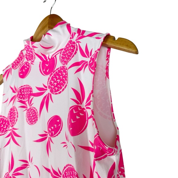 Dudley Stephens Maxi Dress Swim Coverup Size Small Hot Pink White - Picture 3 of 9